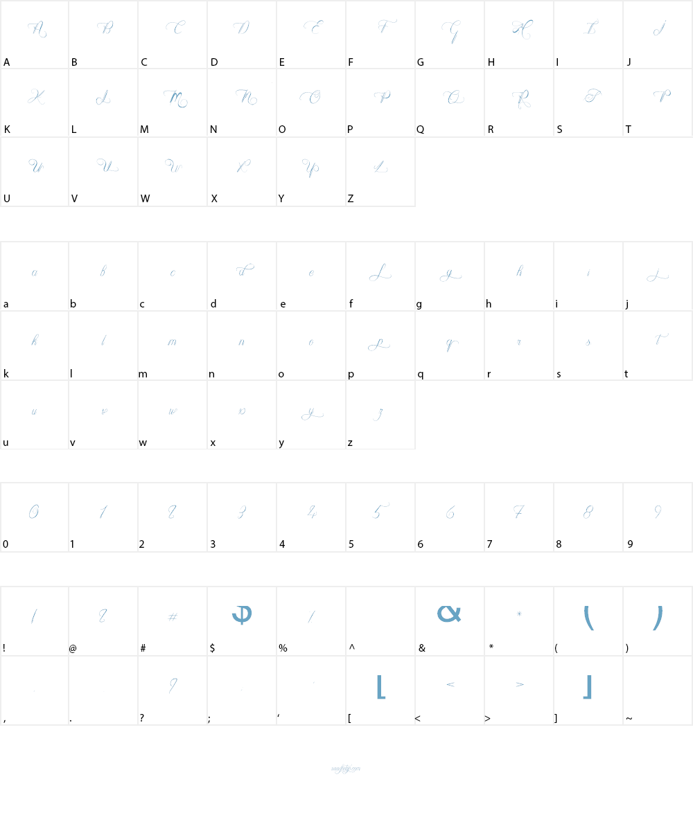 Heart Romance Font Character